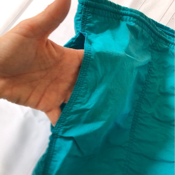 Vtg Teal Nike Embroidered Swimming Trunks - Picture 11 of 13